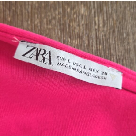 Zara Fuchsia One Shoulder Dress - Picture 4 of 7